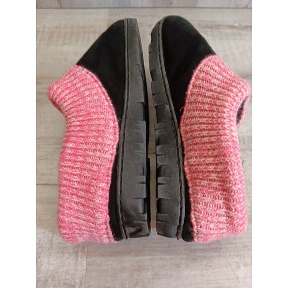 ✅The Breast Cancer Site Women's 10 Clog Slipper Black With Pink Sweater Accent - Picture 6 of 15